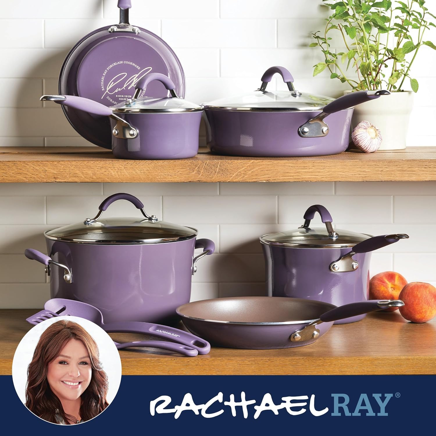 Rachael Ray Cucina slotted turner for mess-free flipping