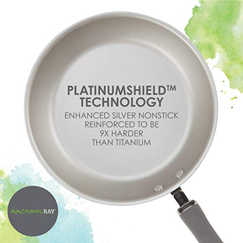 Rachael Ray durable aluminum construction for even heating and lighter everyday cooking.