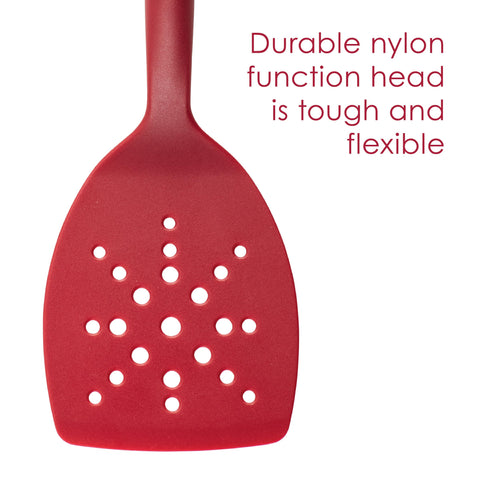 Rachael Ray Lazy Tools nonstick-friendly utensils for easy flipping.