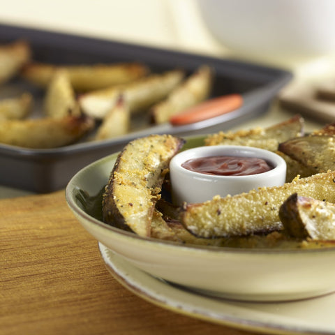Rachael Ray Yum-o bakeware gray finish with 500°F oven safety
