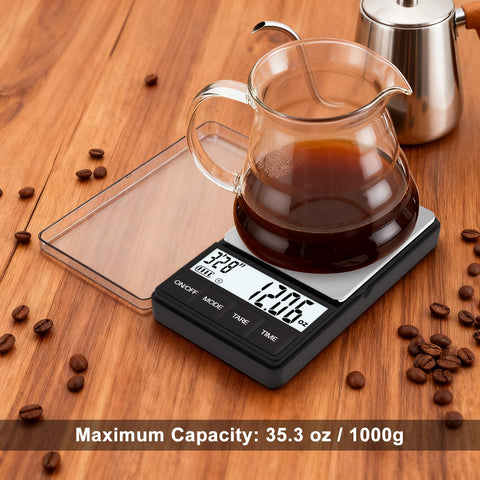 Raclomec scales offer 0.1 g precision for consistent extractions.