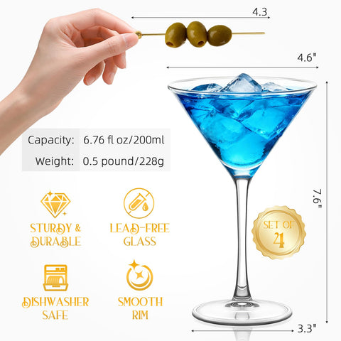 RACOBOT golden cocktail picks enhance garnish and visual appeal