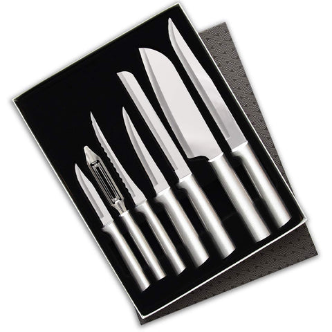 Rada 7-piece starter knife set packaging showcases versatile kitchen tools.