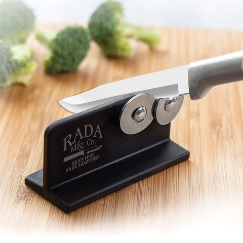 RADA black dishwasher-safe handles offer comfortable grip and durable everyday use.