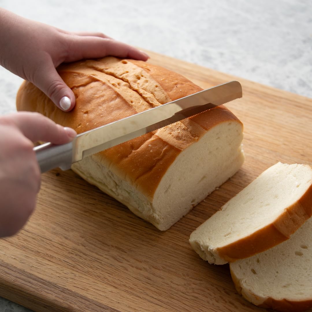 RADA bread knife slicing biscuits and pastries with ease