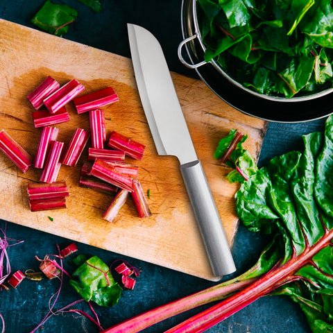 RADA Cook's Knife features brushed aluminum handle and durable grip