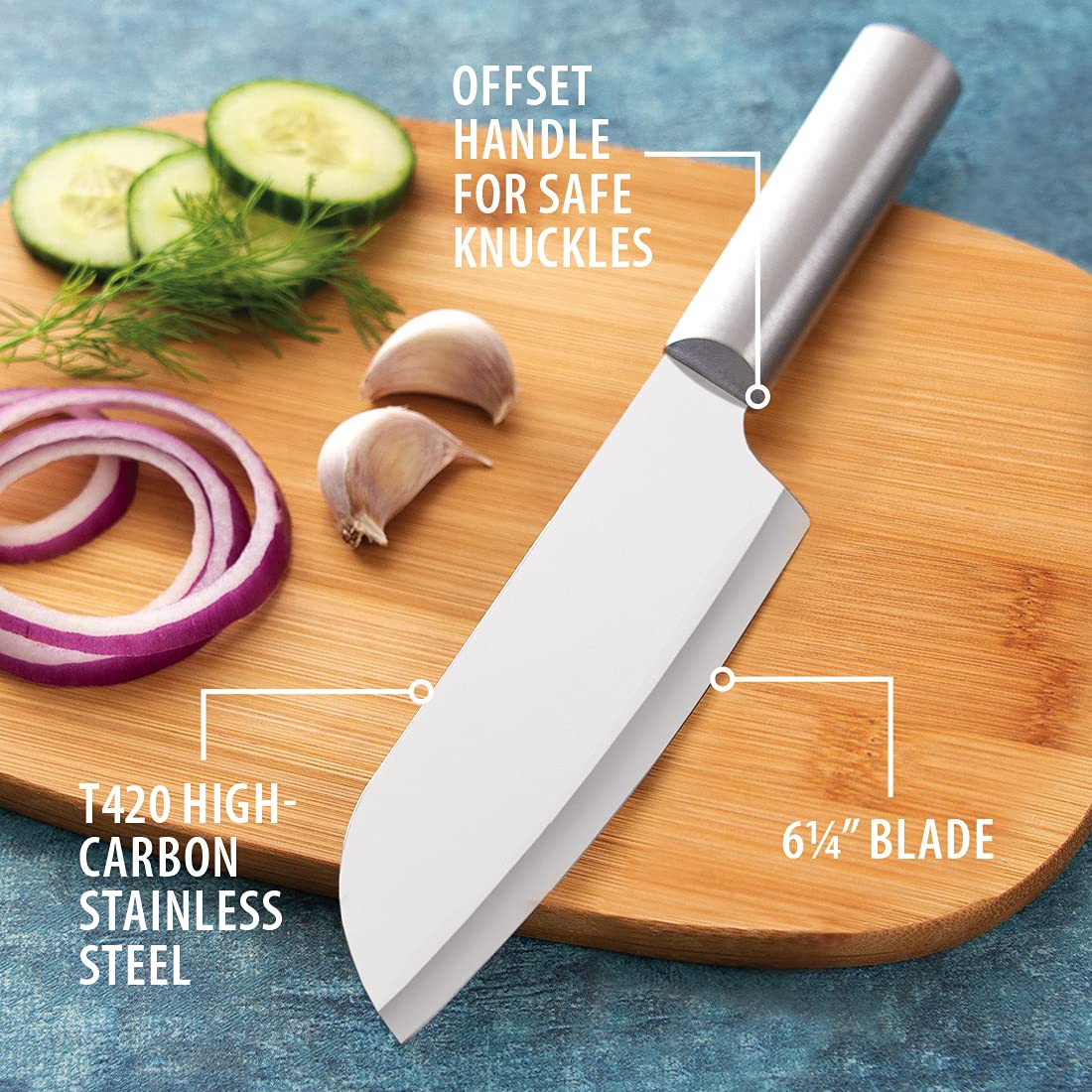 RADA Cook's Knife hollow-ground blade detail for sharpness