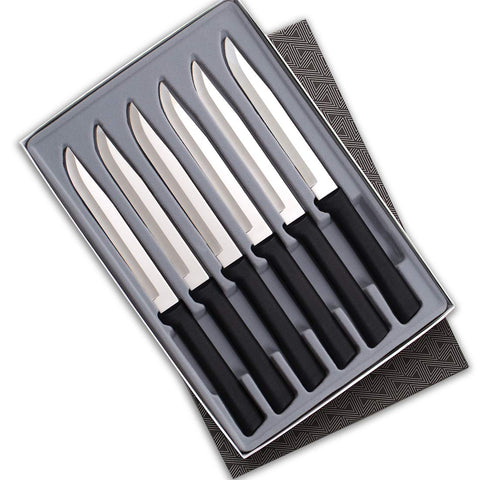 RADA 6-piece utility and steak knife gift set with hollow-ground blades for precise slicing.