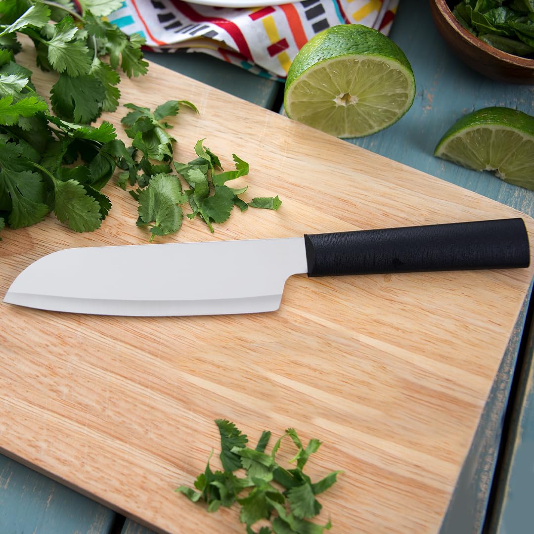 RADA cooks utility knife handles shallots, garlic, sausage, and guava with ease.