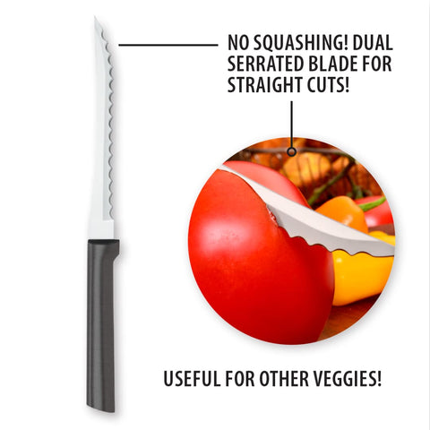 RADA Tomato Slicer Knife blade sharpness preserves texture for BLTs.