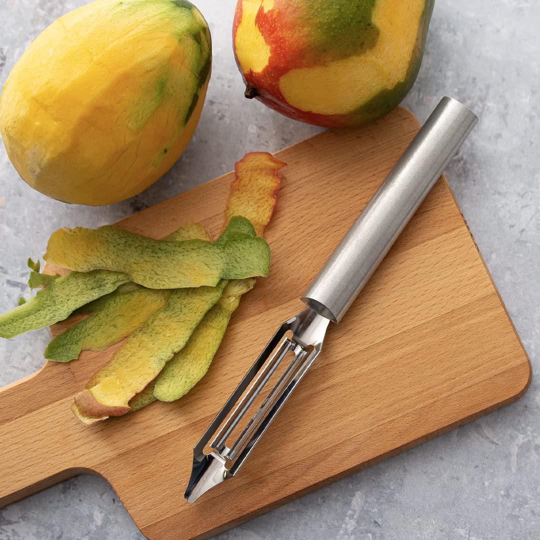 RADA Deluxe Vegetable Peeler works on corn for quick kernel removal.