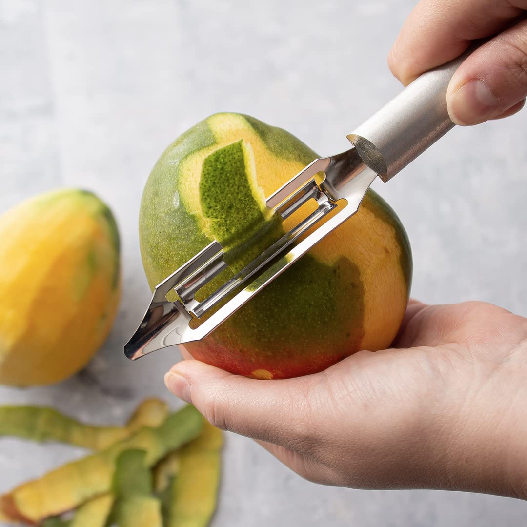 RADA Deluxe Vegetable Peeler peels potatoes with precision and ease.