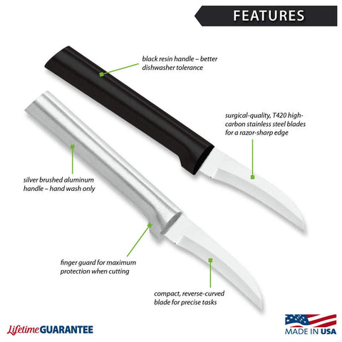 RADA Granny Paring Knife pack two compact blades designed for fruit prep