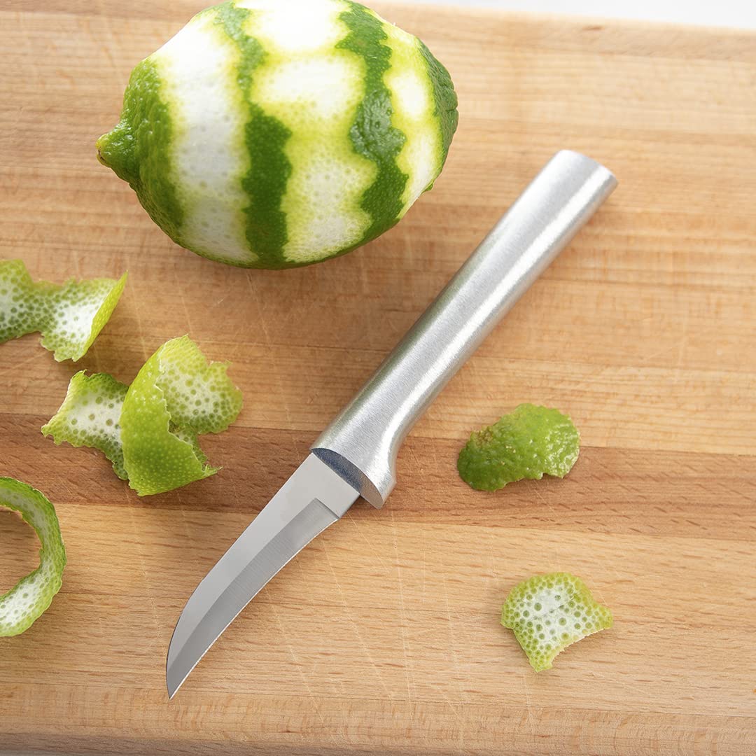 RADA Granny Paring Knife used on strawberries for precise slicing