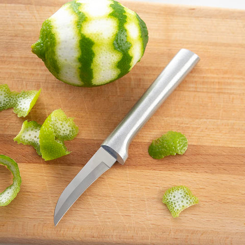 RADA Granny Paring Knife used on strawberries for precise slicing