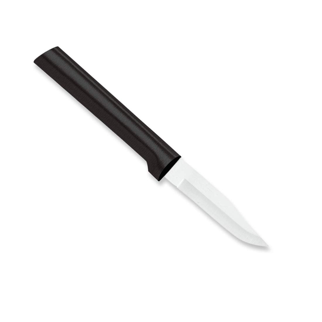 RADA peeling paring knife blade close-up showing hollow-ground edge for precise peeling.