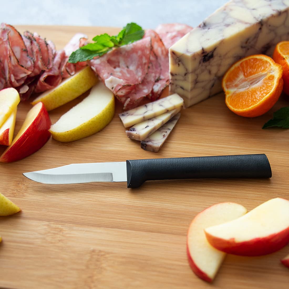 RADA peeling paring knife compact size fits comfortably in hand for fine prep.