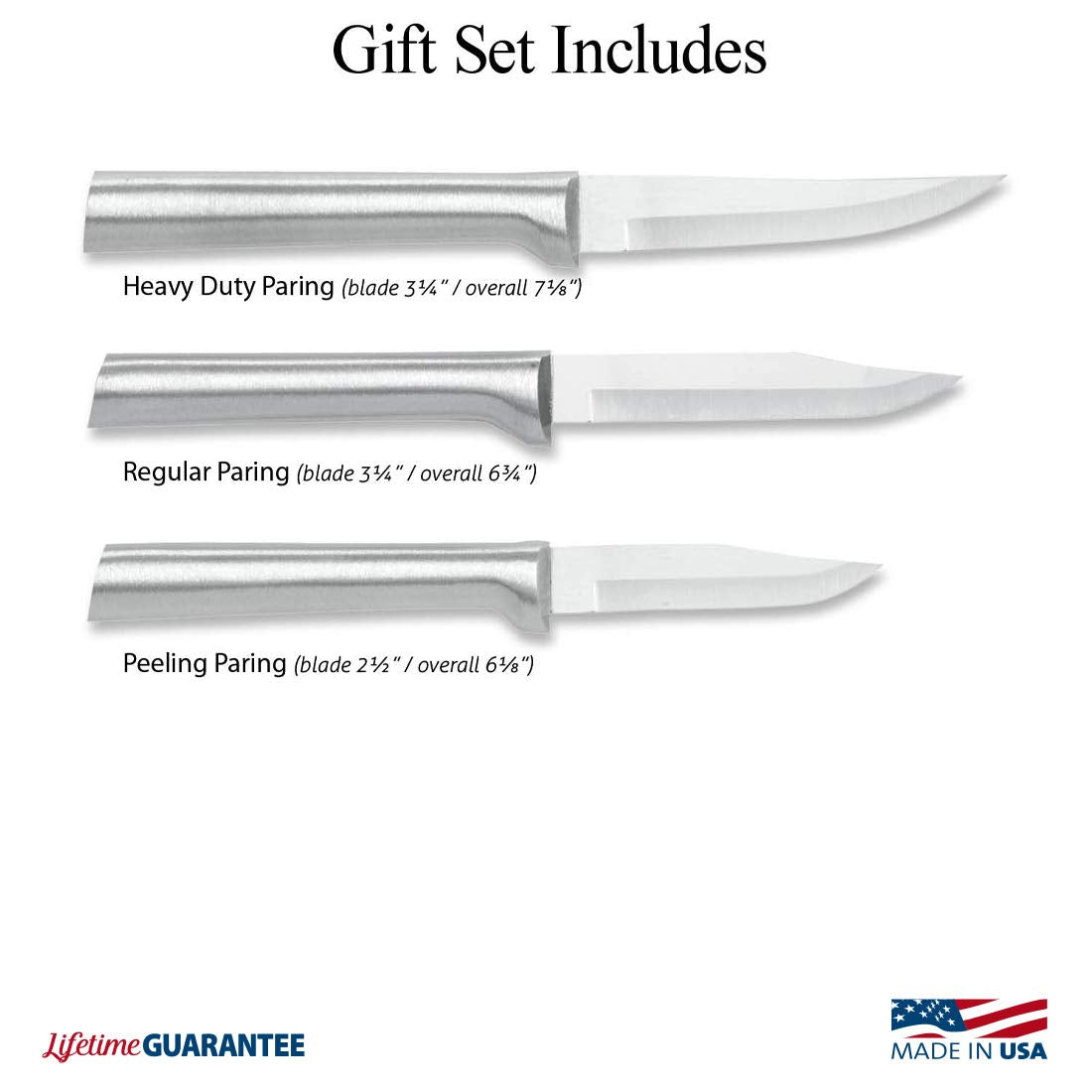 Rada peeling paring knife in hand, perfect for peeling fruits and small tasks.