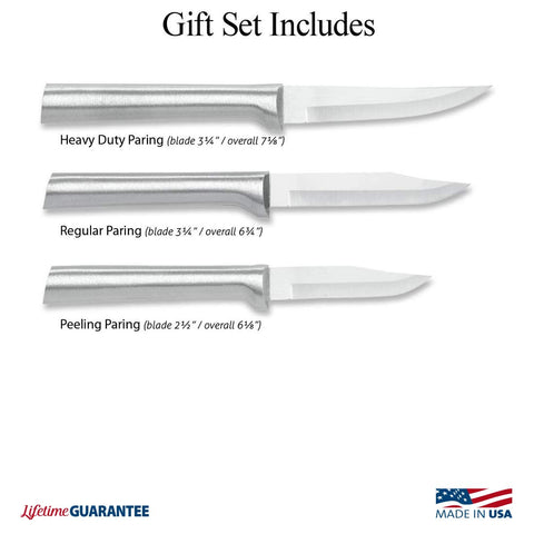 Rada peeling paring knife in hand, perfect for peeling fruits and small tasks.
