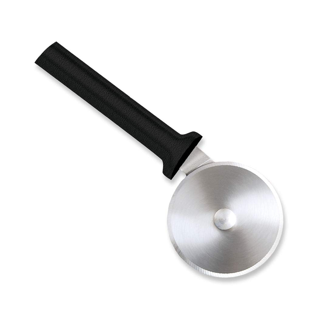 RADA pizza cutter handle close-up showing durable ergonomic grip for smooth slicing.