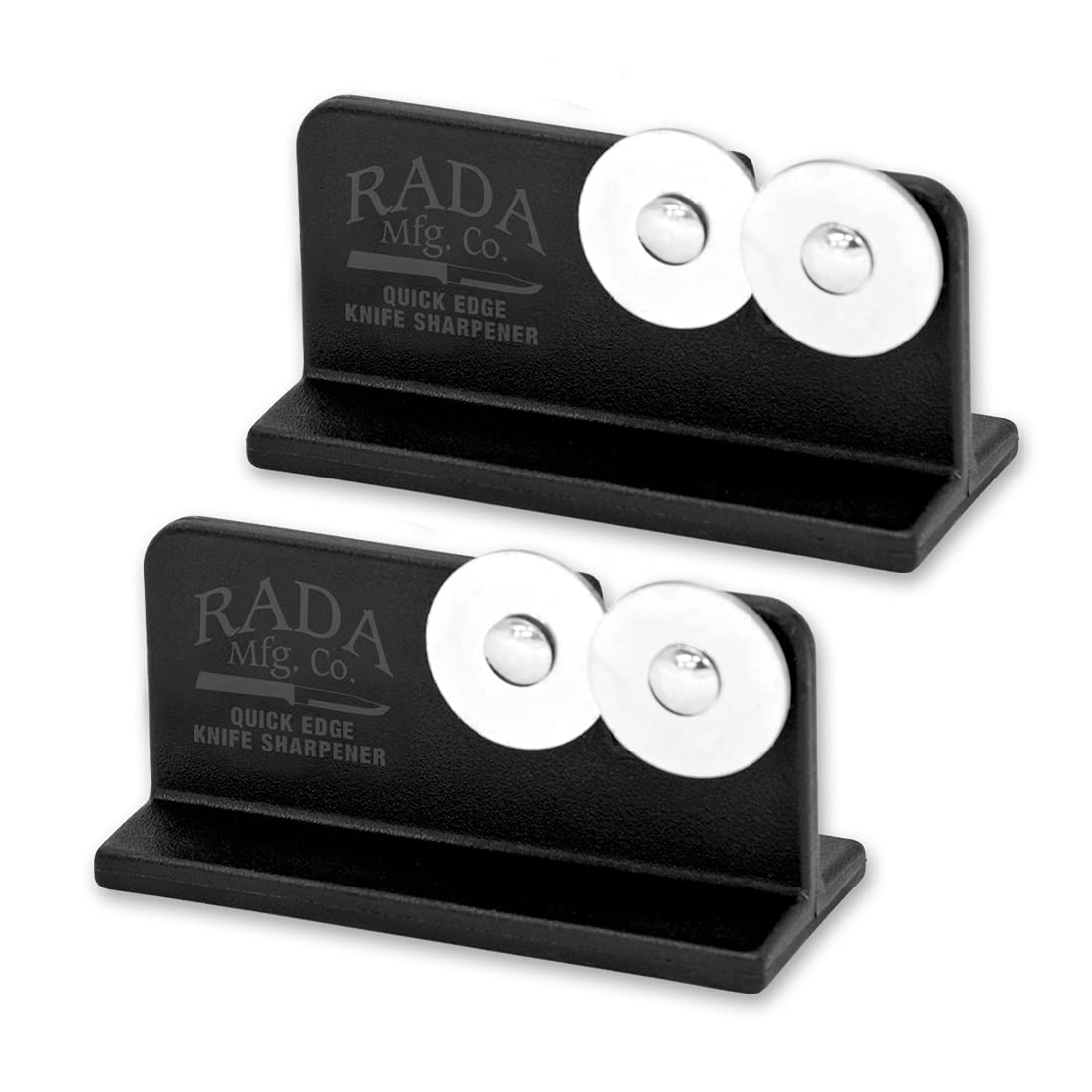 Rada Quick Edge Sharpener front view shows compact, user-friendly design for quick edge refresh