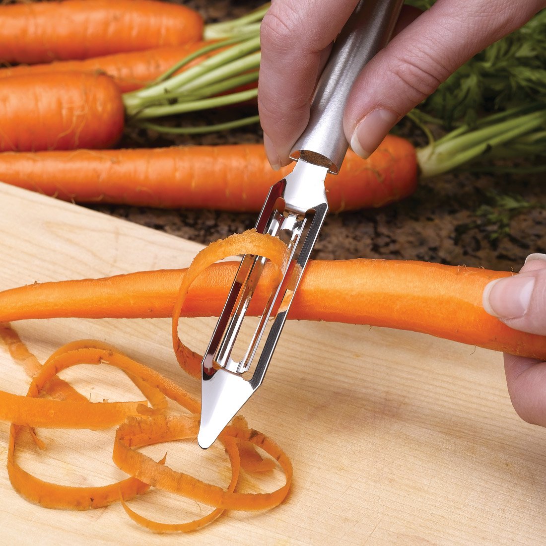 RADA silver aluminum handles deliver comfortable grip and durable build.