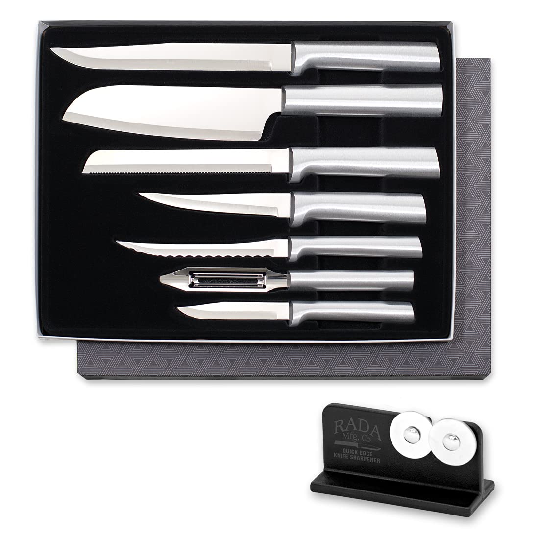 Rada starter set full view with seven knives for versatile prep