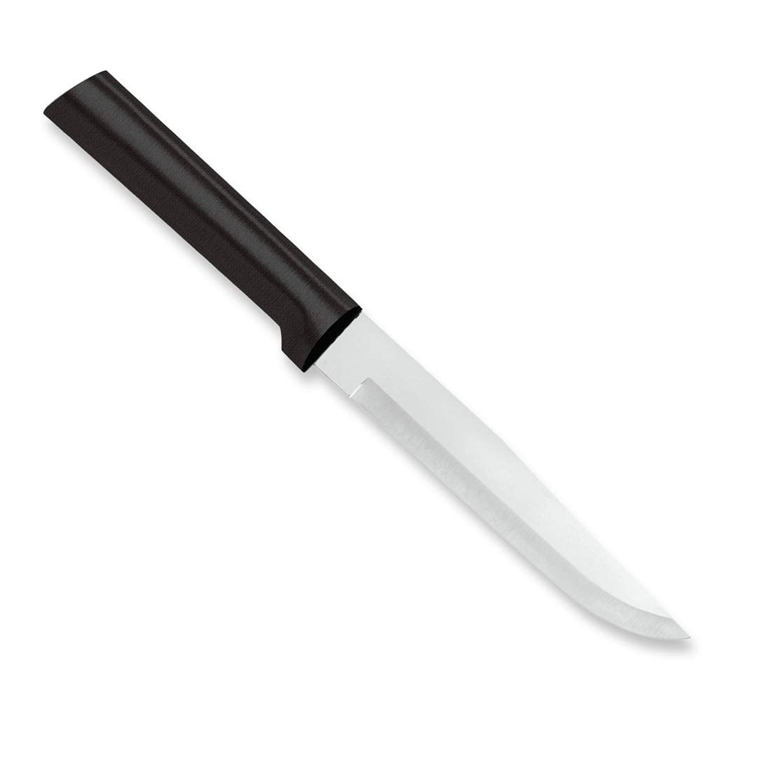 RADA Stubby Butcher Knife W206 blade close-up showing hollow ground edge for precision.