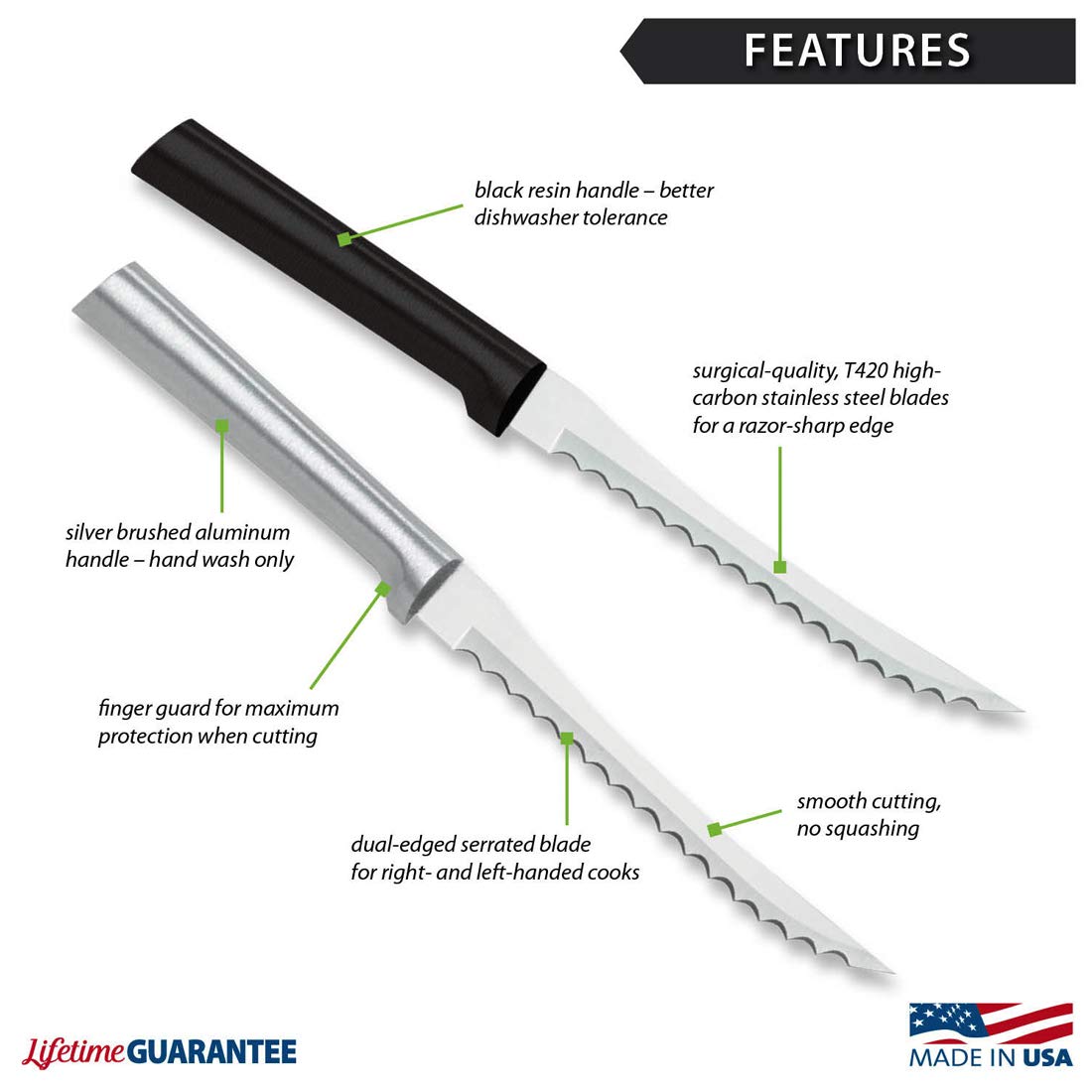 RADA Tomato Slicer Knife dual-serrated edge ready for tomatoes