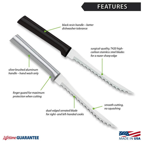 RADA Tomato Slicer Knife dual-serrated edge ready for tomatoes