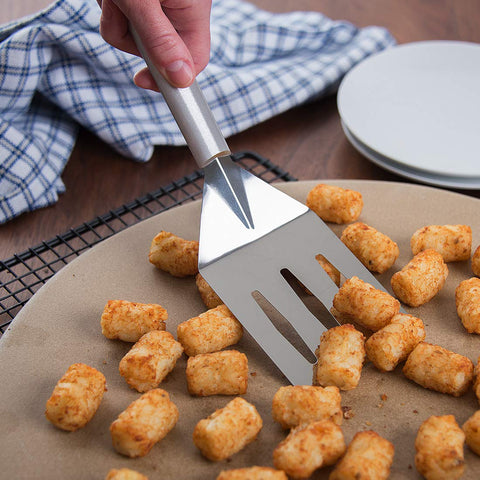 Rada Turnover R128 made in USA spatula with cast aluminum handle for sturdy use.