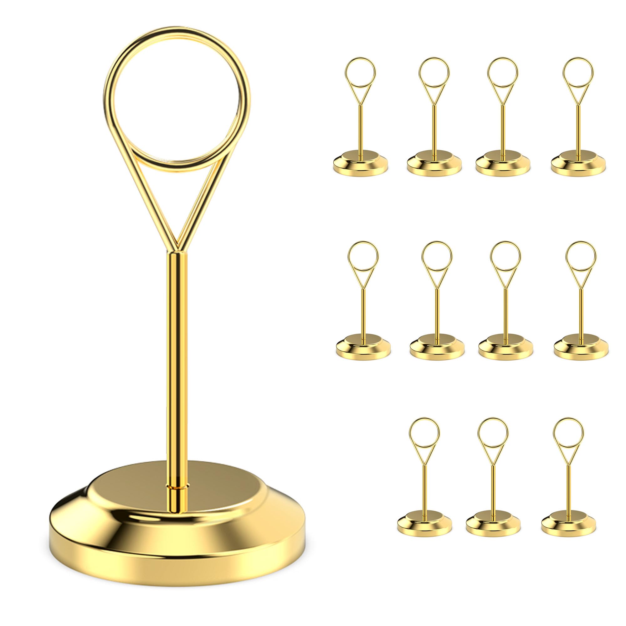 Radezon 12-pcs 4-inch table number holders with water-drop design for stylish events