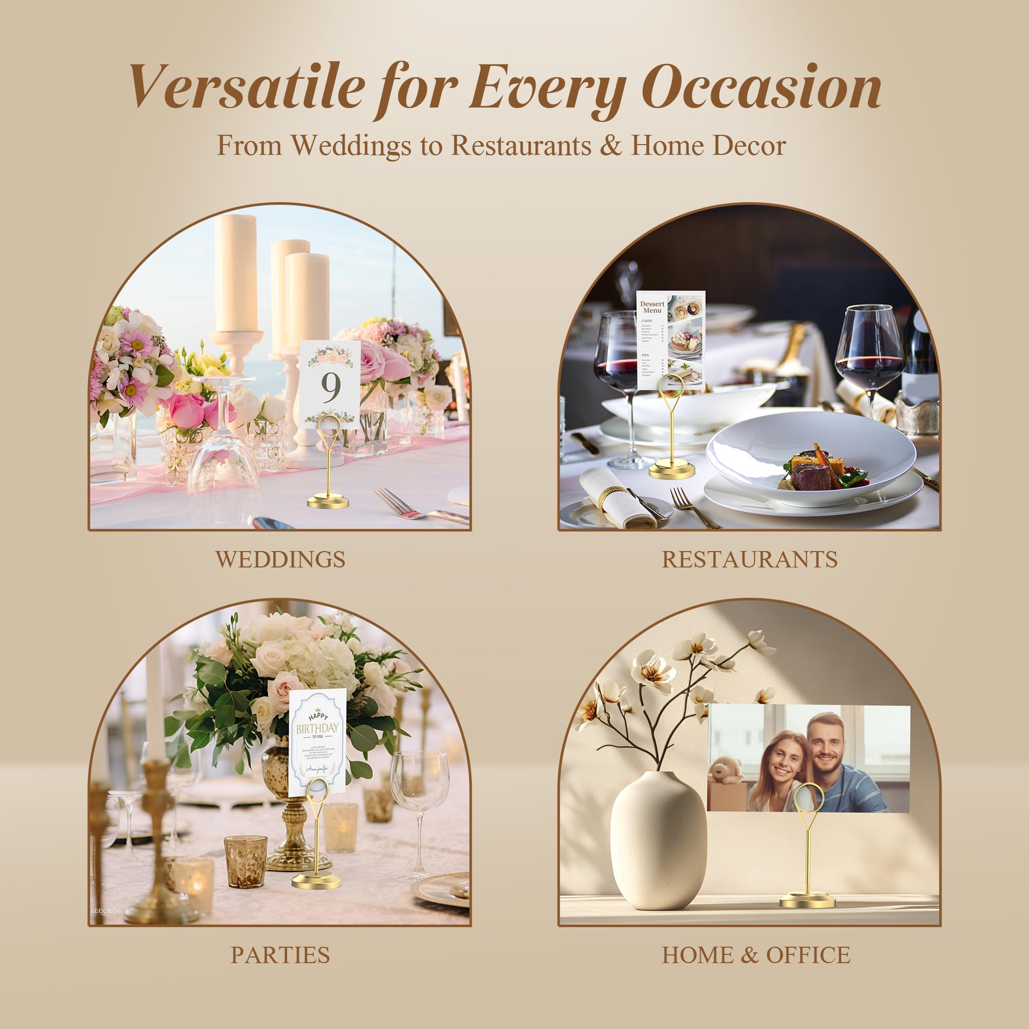 Radezon multi-scene table number holder doubles as memo and photo stand