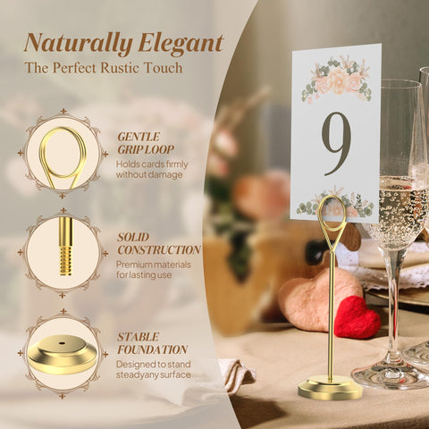 Radezon scratch-proof sponge-pad table number stand protects surfaces.