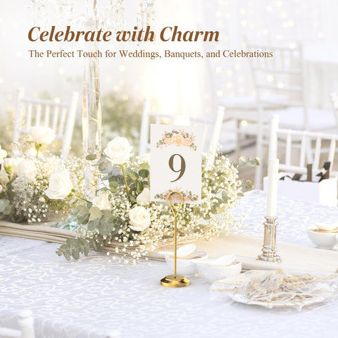 Radezon wedding-menu table number stand elevates event tables.