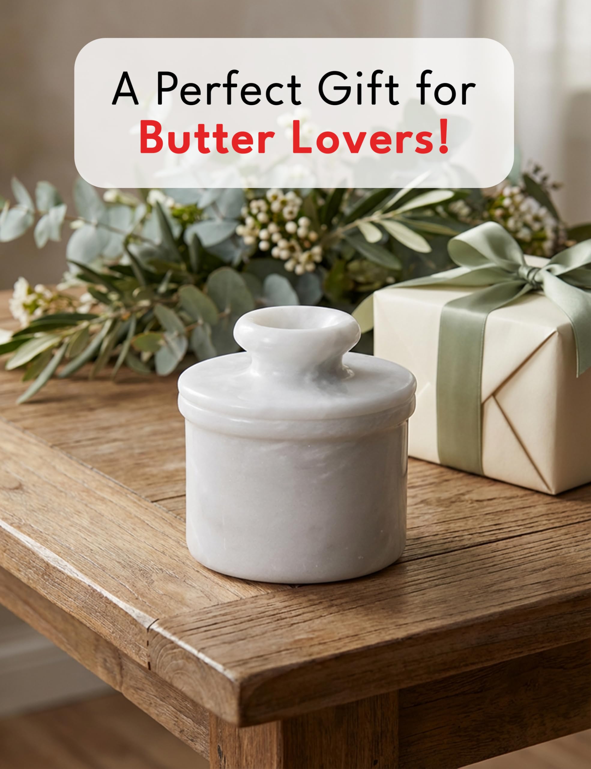 Radicaln marble butter keeper with water seal concept