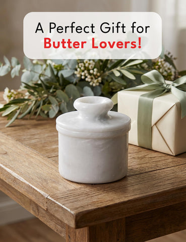 Radicaln marble butter keeper with water seal concept