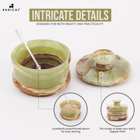 Radicaln compact spice container fits small counters and daily seasoning.