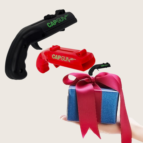 Radixium cap gun bottle opener suitable for kitchen and patio use