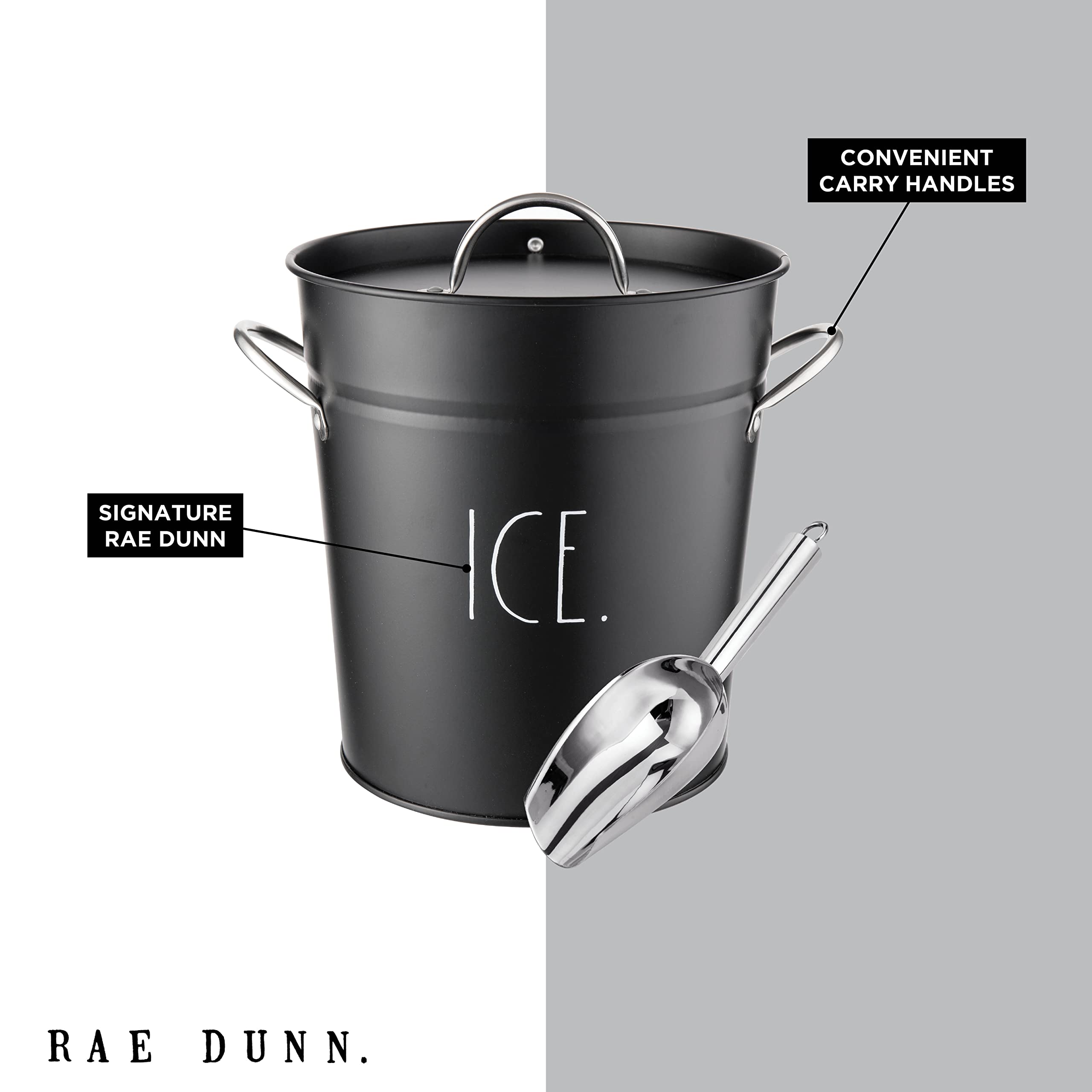 Outdoor party setup featuring Rae Dunn ice bucket