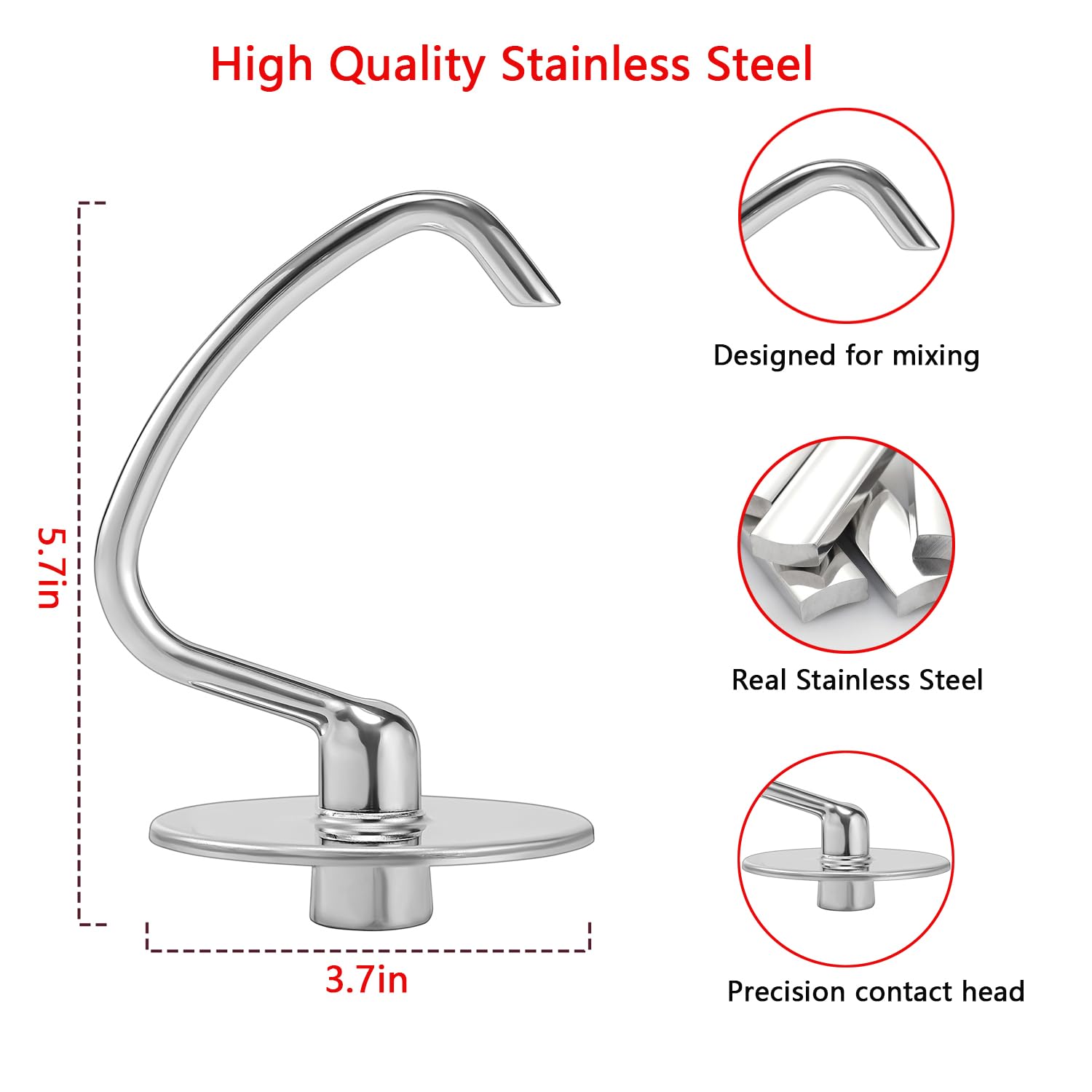 RAFBAR mirror-finish hook cleans easily leaving less mess