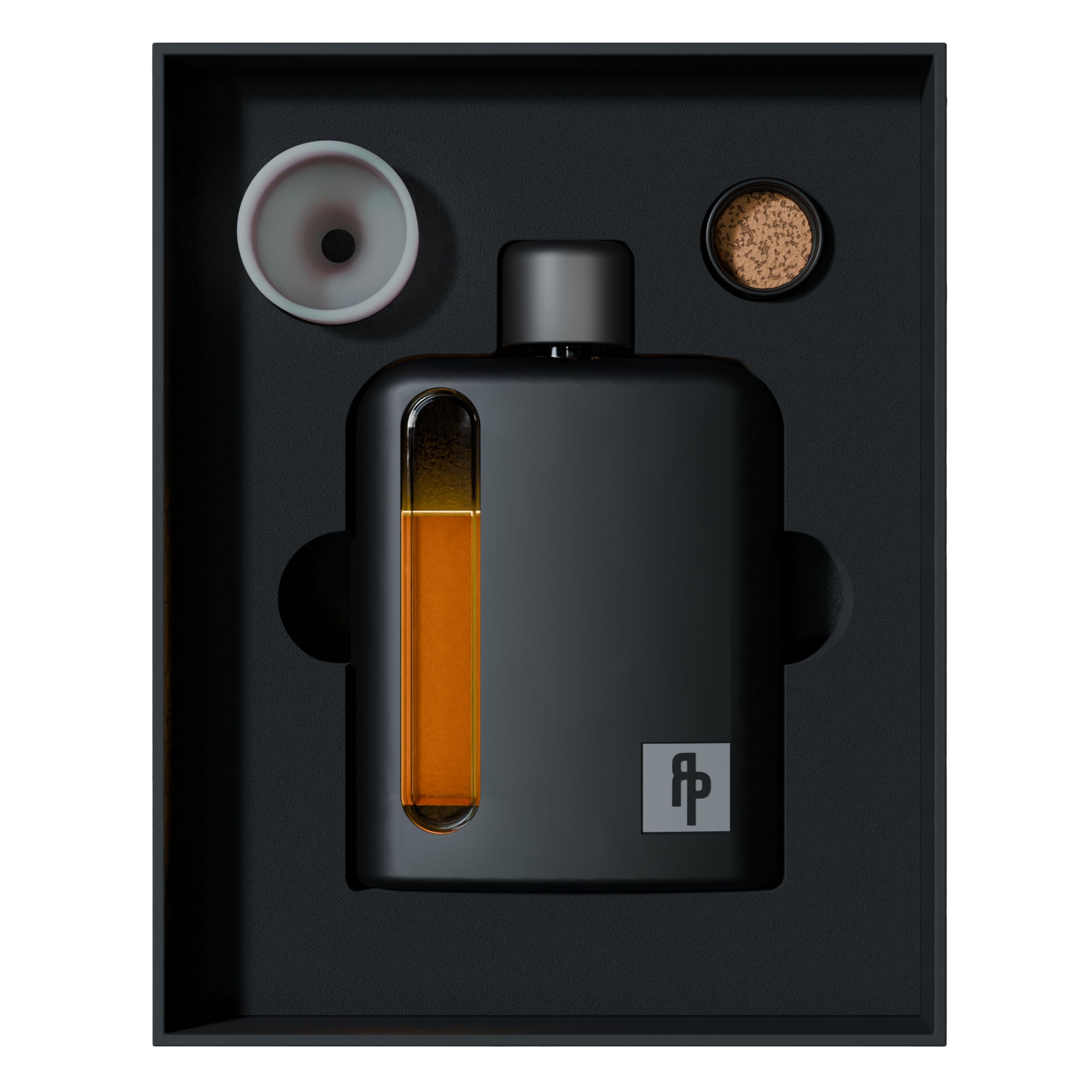 Ragproper glass hip flask with silicone sleeve for secure grip on the go