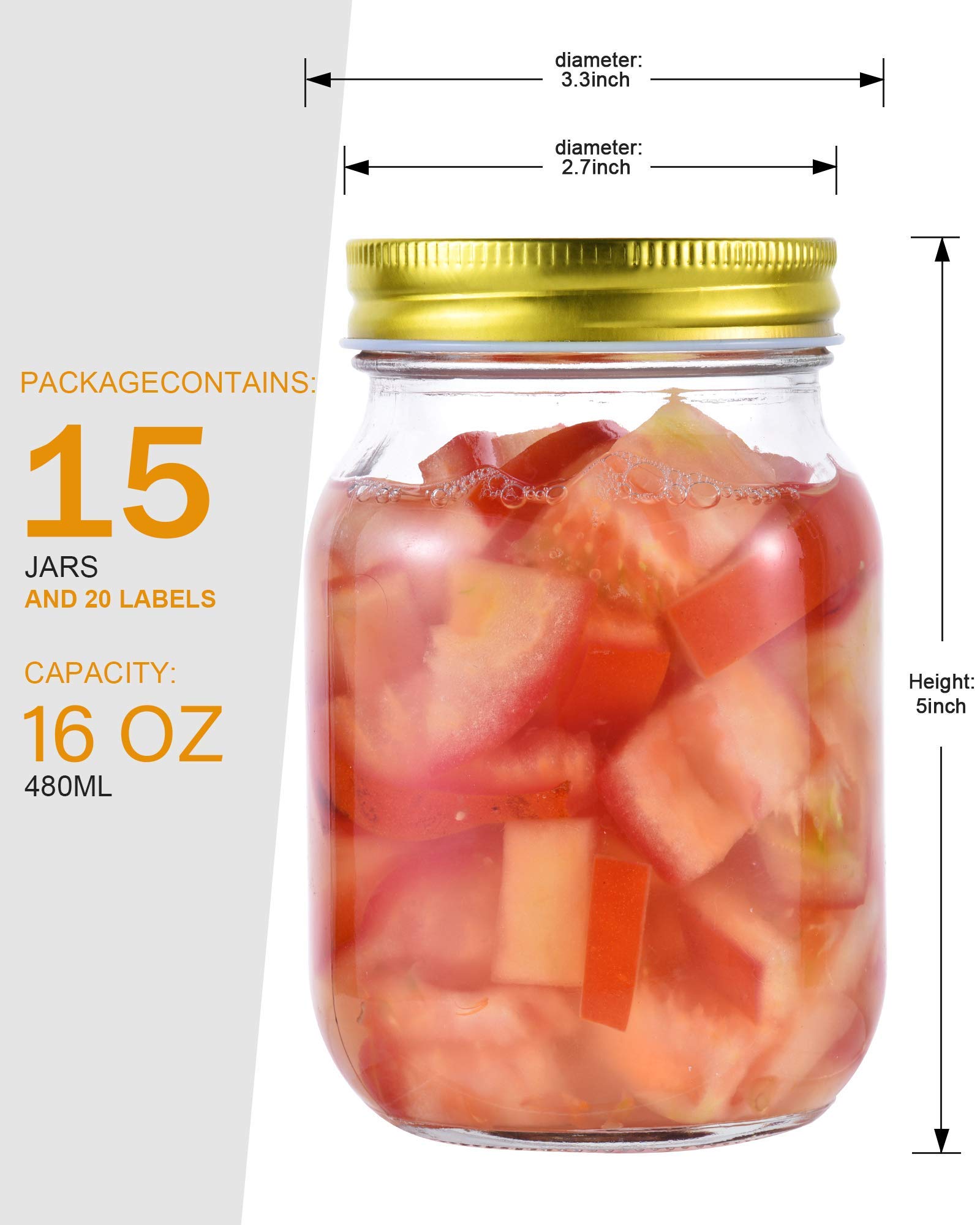 Rainforce label set with 20 free labels helps organized food storage.