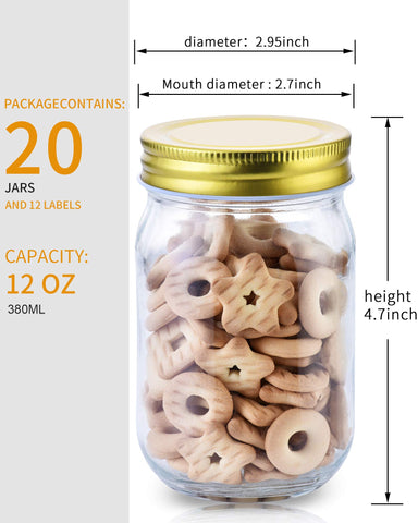 Rainforce 12oz jar showing contents clearly for jams and spices