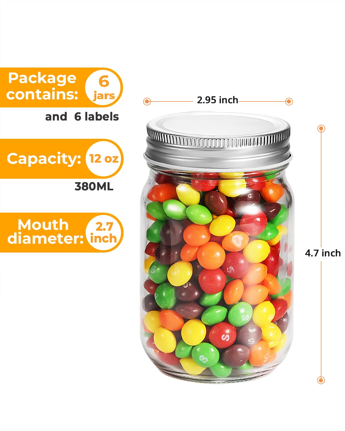 Rainforce jar closeup shows durable glass and airtight lid for fresh beverages.