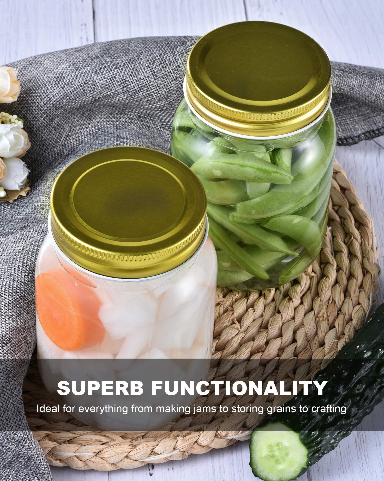 Rainforce glass jars ideal for pantry organization and versatile food storage.