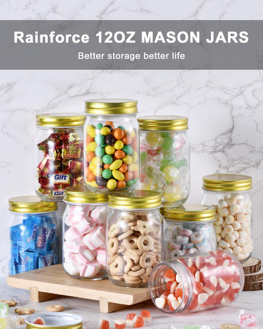 Rainforce jar lid with airtight seal for secure storage