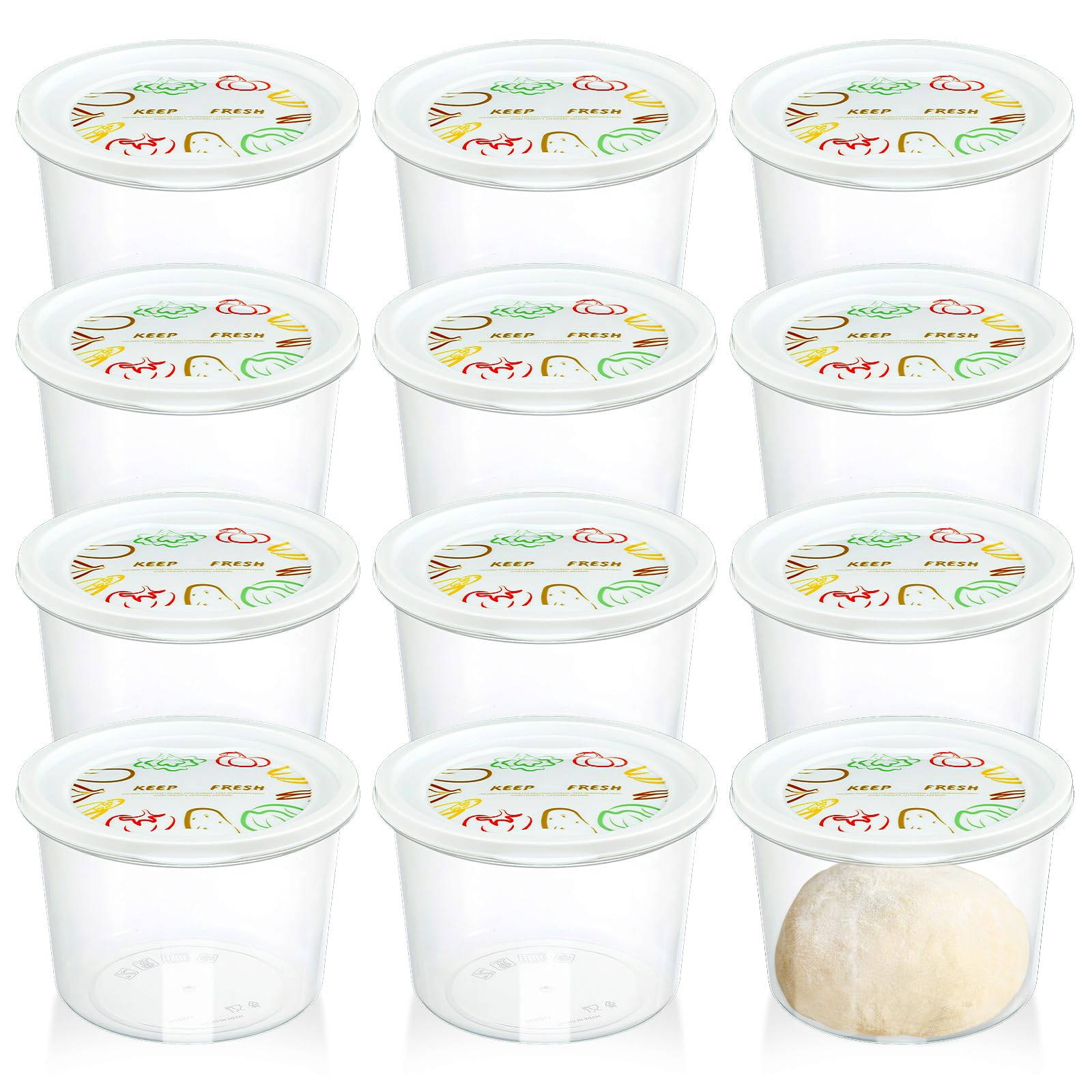Rainmae 12-piece pizza dough proofing boxes keep dough separate for even fermentation.