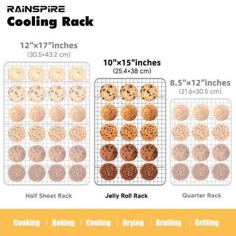 Rainspire heavy-duty stainless steel rack resists rust and warping for lasting performance.