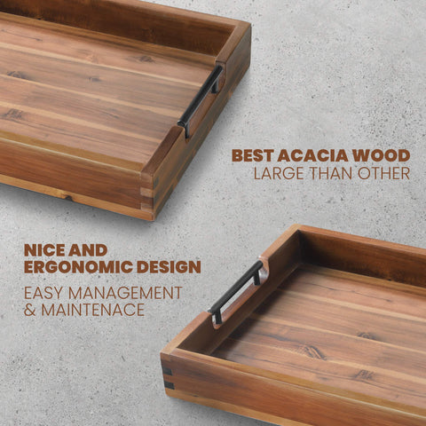RAKYTO rustic dining tray enhances entertaining with a warm, decorative touch.